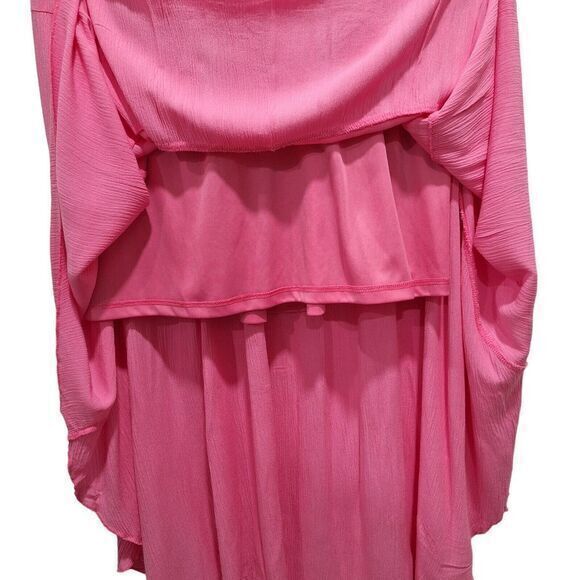 Women's Pink Barbie High Low Crochet Boho Goddess Dress Size 2X‎ - Picture 8 of 16